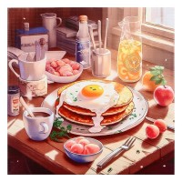 Картина на холсте "Завтрак" 31*31 см: 