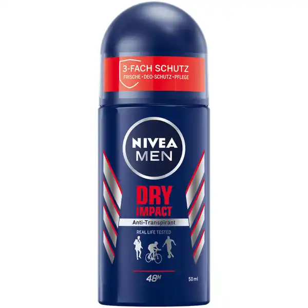 NIVEA MEN Anti-Transpirant Roll-on Dry Impact: Цвет: Produktbeschreibung und details NIVEA MEN Dry Impact Deodorant Roller bietet zuverlssigen AntiTranspirantSchutz   Stunden lang Die hocheffektive DualActiveFormel mit zwei besonders wirksamen AntiTranspirantInhaltsstoffen wirkt effektiv gegen Achselnsse hlt die Achseln angenehm trocken und verhindert so unangenehmen Krpergeruch Der Roller bietet einen maskulinen frischen Duft und pflegt die Haut hlt die Achseln trocken  mit dem DryPlus System ampamp Mineralien  Stunden effektiver AntiTranspirantSchutz ohne Alkohol Hautvertrglichkeit dermatologisch besttigt Kontaktdaten Beiersdorf AG D Hamburg wwwniveade  Anwendung und Gebrauch Das AntiTranspirant am besten nach dem Duschen verwenden Das Produkt direkt an den Achseln anwenden Lassen Sie das Produkt vollstndig trocknen bevor Sie sich anziehen Nicht auf gereizter oder geschdigter Haut anwenden Inhaltsstoffe Aqua Aluminum Chlorohydrate PPG Stearyl Ether Steareth Steareth Parfum Aluminum Sesquichlorohydrate Magnesium Aluminum Silicate Persea Gratissima Oil Trisodium EDTA BHT Linalool Limonene Benzyl Alcohol Geraniol Citronellol
https://www.rossmann.de/de/pflege-und-duft-nivea-men-anti-transpirant-roll-on-dry-impact/p/0000042419358