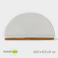 Салфетница фарфоровая на бамбуковой подставке BellaTenero, 14,5?6,5?8 см, цвет белый: Цвет: Салфетница BellaTenero – это обязательный предмет сервировки стола. Подобранный со вкусом и изяществом держатель для салфеток является не только практичным кухонным предметом, но и декоративным элементом, отвечающий за эстетическую наполненность каждой трапезы.</p>В комплекте идёт устойчивая деревянная подставка.</p>
: BellaTenero
: Китай
