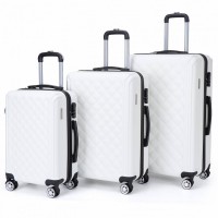 VERTICAL STUDIO "Trondheim" 20" 24" 28" Suitcase Set of 3 white: Цвет: Brand VERTICAL STUDIO Set consisting of three trolley cases Outer material plastic ABS big Trolley External dimensions HWD  cm   cm   cm inches      Net weight  volume kg  L medium Trolley External dimensions HWD  cm   cm   cm inches      Net weight  volume kg  L smaller Trolley External dimensions HWD  cm   cm   cm inches      Net weight  volume kg  L Lining material  polyester Brand logo as a metal emblem on the front Matryoshka design can be stored inside each other to save space The smallest Suitcase corresponds to the size regulations for hand luggage a telescopic handle with several possible height settings four smoothrunning wheels for convenient transport a large main compartment with a circumferential way zipper three digit suitcase lock  possible combinations Divider with integrated zippered mesh pocket for division converging tension straps with click closure Interior lined throughout Zippered lining on each side of the case two carrying handles with suspension four spacers on one side structured outer material with a matte finish NEW with box ampamp original packaging
https://www.sportspar.com/vertical-studio-trondheim-20-24-28-suitcase-set-of-3-white