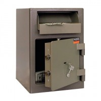 Сейф депозитный VALBERG "ASD-19", 489х342х381 мм, 38 кг, ключевой замок, крепление к полу: Цвет: Депозитные сейфы предназначены для закладки денег в сейф без возможности доступа кассира к содержимому.
