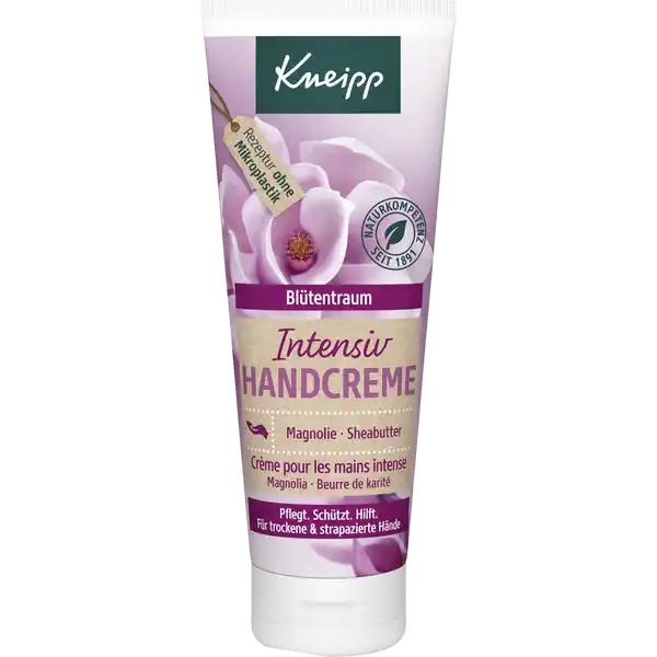 Kneipp Intensiv Handcreme Bltentraum: Цвет: Produktbeschreibung und details Verwhnen und regenerieren Sie Ihre strapazierten und trockenen Hnde Die besonders reichhaltige und nhrende Textur aus Sheabutter Mandell und Magnolie spendet Feuchtigkeit und schtzt Ihre Hnde vor dem Austrocknen Pflegt Schtzt Hilft fr strapazierte ampamp trockene Hnde Magnolie ampamp Sheabutter Kontaktdaten Kneipp GmbH D  Wrzburg wwwkneippde Inhaltsstoffe Aqua Water Glycerin CaprylicCapric Triglyceride Prunus Amygdalus Dulcis Sweet Almond Oil Cetearyl Alcohol Panthenol Distarch Phosphate Tocopheryl Acetate Glyceryl Stearate Citrate Hydrogenated Vegetable Oil Butyrospermum Parkii Shea Butter Limnanthes Alba Meadowfoam Seed Oil Magnolia Biondii Flower Extract Viola Odorata Flower Extract Viola Tricolor Extract Citrus Limon Lemon Peel Oil Limonene Hexyl Cinnamal Citral Benzyl Alcohol Geraniol Linalool pAnisic Acid Parfum Fragrance Caprylyl Glycol Xanthan Gum Sodium Stearoyl Glutamate Glyceryl Caprylate Bisabolol Carrageenan Arginine Glycine Soja Soybean Oil Citric Acid Tocopherol
https://www.rossmann.de/de/pflege-und-duft-kneipp-intensiv-handcreme-bluetentraum/p/4008233149288