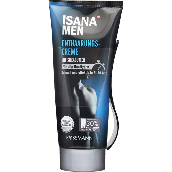 ISANA MEN Enthaarungscreme: Цвет: Produktbeschreibung und details Die Isana MEN Enthaarungscreme entfernt einfach schnell und schmerzfrei unerwnschte Krperhaare an Armen Achseln Brust und Rcken fr alle Hauttypen mit Sheabutter schnell und effektiv in  Min Rezeptur ohne Mikroplastik vegan Kontaktdaten Dirk Rossmann GmbH Isernhgener Strae   Burgwedel wwwrossmannde      UrsprungslandHerkunftsort Hergestellt in der EU Testurteile Qualittssiegel ampamp Verbandszeichen Anwendung und Gebrauch Vor der Anwendung empfehlen wir einen Test gem Anleitung auf einer kleinen Stelle des zu enthaarenden Bereichs Wenn nach  Stunden keine Reizung aufgetreten ist kann die Enthaarungscreme bedenkenlos angewendet werden Vor jeder Anwendung die zu enthaarende Stelle reinigen Achten Sie vor der Anwendung darauf dass Ihre Haut trocken und fettfrei ist Tragen Sie die Creme mit dem beiliegenden Spatel punktuell auf die zu enthaarende Stelle auf bis die zu entfernenden Haare komplett bedeckt sind Die Einwirkzeit hngt von dem Hauttyp und den Haaren ab ca  Minuten bis maximal  Minuten einwirken lassen Testen Sie nach  Minuten mit dem Spatel an einer kleinen Stelle der Haut ob sich die Haare bereits gelst haben Wenn sich die Haare nicht lsen eine weitere Minute warten und in kurzen Abstnden weiter testen Bitte beachten Sie Die Einwirkzeit von  Minurten darf nicht berschritten werden  Lsen sich die Haare leicht kann die restliche Creme mit dem Spatel entfernt und die Haut sorgfltig mit warmem Wasser ohne Seife abgesplt werden Inhaltsstoffe Aqua Urea Cetearyl Alcohol Isopropyl Myristate Potassium Thioglycolate Calcium Hydroxide Glycerin Butyrospermum Parkii Butter Extract Camellia Sinensis Leaf Extract Panax Ginseng Root Extract Spirulina Maxima Extract Fucus Vesiculosus ExtractLaminaria Digitata Extract Ascophyllum Nodosum Extract Porphyra Umbilicalis Extract Helianthus Annuus Seed Oil Rosmarinus Officinalis Leaf Extract Gluconolactone Potassium Hydroxide Sodium Chloride Calcium Gluconate Sodium Cetearyl Sulfate Potassium Sorbate Sodium Benzoate Parfum CI Warnhinweise und wichtige Hinweise Warnhinweise Nicht groflchig anwenden Von Schleimhuten fernhalten Tritt whrend der Enthaarung ein Brennen oder Prickeln auf die Creme sofort entfernen und mit viel Wasser absplen Nicht anwenden auf Haut die bis zu  Stunden zuvor epiliert z B Wachsen depiliert z B Rasur oder mit einem Peeling behandelt wurde Nicht anwenden auf Kopf Gesicht Augen Nase Ohren Anal und Genitalbereich sowie Brustwarzen Nicht verwenden auf Krampfadern Narben Muttermalen bei pickliger geschdigter gereizter Haut Sonnenbrand oder bei vorangegangenen Hautreaktionen auf Enthaarungscreme Bei der Einnahme von Medikamenten welche die Haut beeinflussen oder bei Hautkrankheiten bitte vor der Anwendung einen Arzt befragen Nur auf sauberer und trockener Haut anwenden Bei erstmaliger Anwendung wird ein Test auf einer kleinen Hautpartie des zu enthaarenden Bereichs empfohlen Die Enthaarungscreme max  Min einwirken lassen und danach mit Wasser grndlich absplen Sofern die Haut bis zum Folgetag keine Aufflligkeit zeigt kann die Enthaarungscreme groflchiger angewendet werden Zwischen zwei Anwendungen sollten immer mindestens  Stunden liegen Bis  Stunden nach Gebrauch keine Deos Parfms oder alkoholhaltigen Lotionen verwenden und kein Sonnenbad nehmen Nicht schlucken BEI VERSCHLUCKEN Sofort rztlichen Rat einholen und Verpackung vorzeigen Enthlt Alkali Enthlt Salze der Thioglycolsure Auer Reichweite von Kindern aufbewahren Nicht in Reichweite von Kindern aufbewahren Gebrauchsanweisung befolgen Kontakt mit den Augen vermeiden Im Falle von Berhrung mit den Augen sofort Augen splen und einen Arzt aufsuchen Packung vorzeigen
https://www.rossmann.de/de/pflege-und-duft-isana-men-enthaarungscreme/p/4305615895314