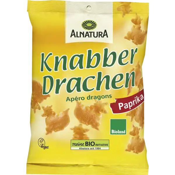 Alnatura Bio Knabber Drachen Paprika: Цвет: Produktbeschreibung und details BioQualitt Knabberspa in DrachenForm vegan Lebensmittelunternehmer Name Alnatura GmbH Adresse MahatmaGandhiStr  D Darmstadt wwwalnaturade Bio Zertifikat CHBIO UrsprungslandHerkunftsort EUNichtEULandwirtschaft Testurteile Qualittssiegel ampamp Verbandszeichen Rechtlich vorgeschriebene Produktbezeichnung Bio Knabbergebck mit Paprikapulver Zutaten WEIZENMEHL  Type  Palmfett Rohrohrzucker Speisesalz Paprikapulver Hefe GERSTENMALZEXTRAKT  Backtriebmittel Natriumhydrogencarbonat Gewrze Zwiebel Knoblauch Liebstckel aus biologischer Landwirtschaft Kann Spuren von EI  MILCH  MANDEL  HASELNUSS und SESAM enthalten Nhrwerte Durchschnittliche Nhrwertangaben pro  g Energie  kj   kcal Fett  g davon  gesttigte Fettsuren  g Kohlenhydrate  g davon  Zucker  g Ballaststoffe  g Eiwei  g Salz  g Gebrauch Aufbewahrung und Verwendung Aufbewahrungs und Verwendungsbedingungen Bitte trocken lagern und vor Wrme schtzen
https://www.rossmann.de/de/lebensmittel-alnatura-bio-knabber-drachen-paprika/p/4104420134829