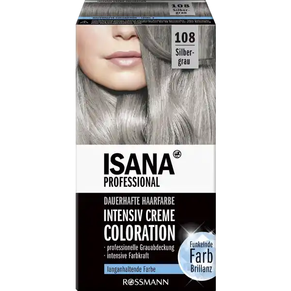 ISANA PROFESSIONAL Intensiv Creme Coloration 108 Silbergrau: Цвет: https://www.rossmann.de/de/pflege-und-duft-isana-professional-intensiv-creme-coloration-108-silbergrau/p/4305615900209
Produktbeschreibung und details Die Intensiv Creme Coloration fr strahlende langanhaltende Farbergebnisse voller LichtReflexe und lebendiger Farbeffekte Die hochwertige FarbpflegeKur mit Keratin und BioArganl schtzt und pflegt das Haar und verwhnt Ihr Haar mit einem fruchtigen Duft Funkelnde FarbBrillanz  Fr eine optimale Grauabdeckung und eine ausdrucksstarke Haarfarbe voll seidigem Glanz leistungsstarke Wirkformel mit MIKRO FARBMOLEKLEN fr intensive Farben  FARBPFLEGEKUR Diese Rezeptur ist zu  ohne Mikroplastik Kontaktdaten Dirk Rossmann GmbH Isernhgener Strae   Burgwedel wwwrossmannde   UrsprungslandHerkunftsort Deutschland Testurteile Qualittssiegel ampamp Verbandszeichen Anwendung und Gebrauch Mischen auftragen nach  Min Einwirkzeit aussplen  Fertig Empfehlung Bei langem Haar bitte  Packungen verwenden Gebrauchsanweisung beachten Gebrauch Aufbewahrung und Verwendung Aufbewahrungs und Verwendungsbedingungen Vor starker Lichteinwirkung schtzen und khl lagern Inhaltsstoffe INTENSIV CREME COLORATION Aqua Cetearyl Alcohol Laureth Sodium Laureth Sulfate Ammonia Glyceryl Stearate SE Sodium Sulfate Lanolin Alcohol Sodium Lauryl Sulfate Sodium Sulfite Parfum Ascorbic Acid TolueneDiamine Sulfate Disodium EDTA Resorcinol AminoHydroxyethylaminoanisole Sulfate mAminophenol AlphaIsomethyl Ionone Geraniol Citronellol Limonene Tocopherol FARBENTWICKLEREMULSION Aqua Hydrogen Peroxide Cetearyl Alcohol Sodium Lauryl Sulfate Phosphoric Acid Disodium Phosphate Acetaminophen Etidronic Acid FARBPFLEGEKUR Aqua Cetearyl Alcohol Distearoylethyl Hydroxyethylmonium Methosulfate Isopropyl Myristate Behentrimonium Chloride Cetrimonium Chloride Phenoxyethanol Panthenol Glycerin Quaternium Hydrolyzed Keratin Parfum Argania Spinosa Kernel Oil Dimethicone Isopropyl Alcohol Tocopherol Propylene Glycol Citric Acid Potassium Sorbate Warnhinweise und wichtige Hinweise Warnhinweise Enthlt Ammoniak Phenylediamine Toluylendiamine und Wasserstoffperoxid Haarfrbemittel knnen schwere allergische Reaktionen hervorrufen Bitte folgende Hinweise lesen und beachten Temporre Ttowierungen mit quotschwarzem Hennaquot knnen das Allergierisiko erhhen Frben Sie Ihr Haar nicht wenn Sie einen Ausschlag im Gesicht haben oder wenn Ihre Kopfhaut empfindlich gereizt oder verletzt ist wenn Sie schon einmal nach dem Frben Ihrer Haare eine Reaktion festgestellt haben wenn eine temporre Ttowierung mit quotschwarzem Hennaquot bei Ihnen schon einmal eine Reaktion verursacht hat Bitte konsultieren Sie in diesen Fllen einen Hautarzt bevor Sie eine Haarcoloration anwenden Nicht zur Frbung von Wimpern und Augenbrauen verwenden Das Nichtbeachten dieses Hinweises kann zum Erblinden fhren Nicht zur Frbung des Bartes und nicht fr eine andere Anwendung als zur Frbung der Kopfhaare anwenden Kontakt mit den Augen vermeiden Sofort Augen splen falls das Erzeugnis mit den Augen in Berhrung gekommen ist Nach Anwendung die Haare gut splen Geeignete Handschuhe tragen Nicht anwenden wenn Ihr Haar mit Henna oder Metallsalzen gefrbt ist oder mit einem Produkt behandelt wurde das schrittweise zur Naturhaarfarbe zurckfhrt Fhren Sie  Stunden vor jeder Anwendung einer Haarcoloration einen Hautvertrglichkeitstest durch siehe Gebrauchsanweisung auch dann wenn Sie zuvor bereits ein Colorationsprodukt dieser oder einer anderen Marke verwendet haben Daher denken Sie bitte daran das Produkt  Stunden vor der Anwendung zu kaufen Dieses Produkt ist nicht fr Personen unter  Jahren bestimmt Darf nicht in die Hnde von Kindern gelangen Mischungsverhltnis