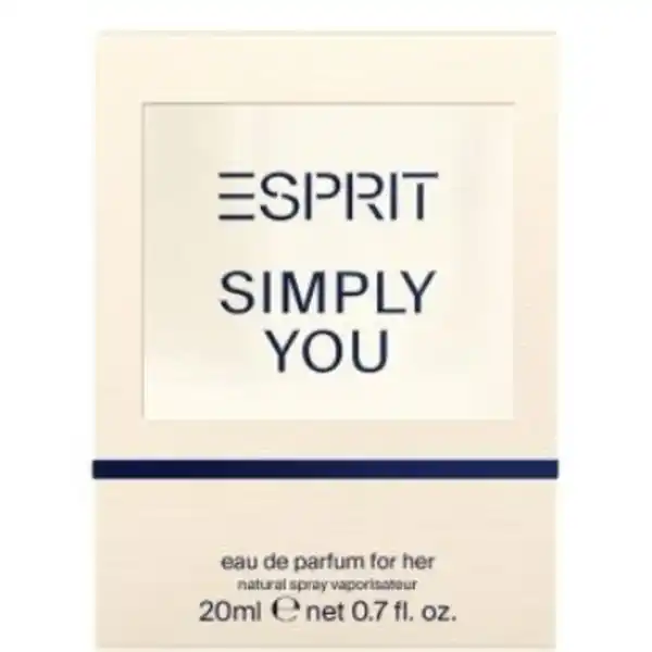 Esprit Simply You EdP: Цвет: Produktbeschreibung und details Es ist deine innere Strke die dich zum Leuchten bringt und dich das Leben mit Optimismus und Zuversicht nehmen lsst Selbstliebe Neugier und Lebenslust spiegeln die moderne dynamische und selbstbestimmte Frau wider die du bist Was zhlt ist SIMPLY YOU Wer du bist was du fhlst  authentisch und wahrhaftig mit all deinen Facetten die du in dir vereinst Begib dich mit Leichtigkeit auf eine Reise zu dir selbst und unterstreiche mit dem floral pudrigen Duft ESPRIT SIMPLY YOU deine Einzigartigkeit Kontaktdaten LUXESS GmbH Gothaer Strae  D Ratingen wwwluxessgroupcom Gebrauch Aufbewahrung und Verwendung Aufbewahrungs und Verwendungsbedingungen Auer Reichweite von Kindern aufbewahren Inhaltsstoffe ALCOHOL DENAT PARFUM AQUA ETHYLHEXYL METHOXYCINNAMATE ETHYLHEXYL SALICYLATE BUTYL METHOXYDIBENZOYLMETHANE ALPHAISOMETHYL IONONE LIMONENE LINALOOL CI  CI  Warnhinweise und wichtige Hinweise Warnhinweise GEFAHR Entzndlich Von Flammen Zndquellen oder glhenden Gegenstnden fernhalten Nicht in die Augen sprhen Nur fr die uere Anwendung
https://www.rossmann.de/de/pflege-und-duft-esprit-simply-you-edp/p/4051395251139