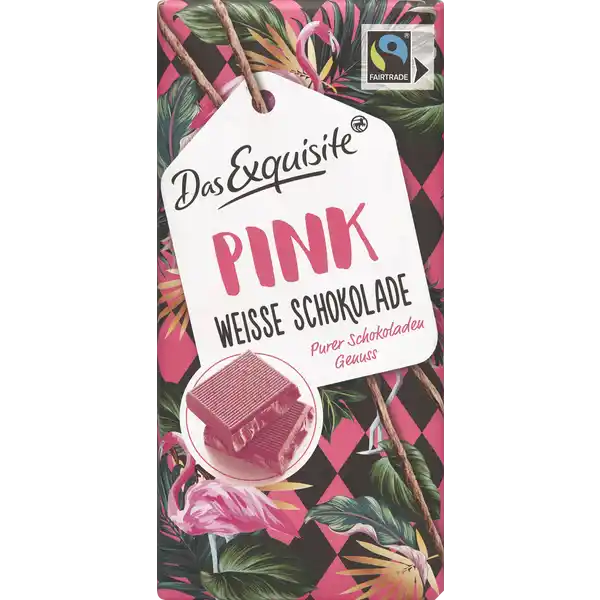 Das Exquisite Tafel Pink Weisse Schokolade: Цвет: Produktbeschreibung und details Genieen Sie die Frische einer leicht zitronigen weien belgischen Schokolade kombiniert mit der fruchtigen Sure von Preiselbeere und Himbeere Eine quotHerrlichkeitquot zum Verschenken oder um sich selbst zu Verwhnen Lebensmittelunternehmer Name Dirk Rossmann GmbH Adresse Isernhgener Strae   Burgwedel wwwrossmannde UrsprungslandHerkunftsort Belgien Mit Kakaobohnen aus NichtEU Testurteile Qualittssiegel ampamp Verbandszeichen Rechtlich vorgeschriebene Produktbezeichnung Weisse Schokolade mit Roten Frchten und Rote Beete Zutaten Zucker Kakaobutter VOLLMILCHPULVER  LAKTOSE  Sssmolkenpulver  MILCH  Aroma Emulgator Sonnenblumlecithin Rote Beete  Preiselbeerenpulver  Zitronensure Himbeerpulver  karamellisierter Zucker Kann Spuren enthalten von sonstige SCHALENFRCHTE  Weisse Schokolade Kakao  mindestens Milchtrockenmasse mindestens  Nhrwerte Durchschnittliche Nhrwertangaben pro  g Energie  kj   kcal Fett  g davon  gesttigte Fettsuren  g Kohlenhydrate  g davon  Zucker  g Eiwei  g Salz  g Gebrauch Aufbewahrung und Verwendung Aufbewahrungs und Verwendungsbedingungen Trocken lagern und vor Wrme schtzen
https://www.rossmann.de/de/lebensmittel-das-exquisite-tafel-pink-weisse-schokolade/p/4305615883380