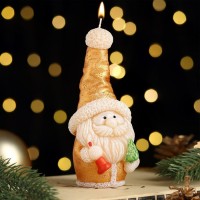 Свеча декоративная "Сказочный Санта",5,7х5,8х13,2 см, металлик: 