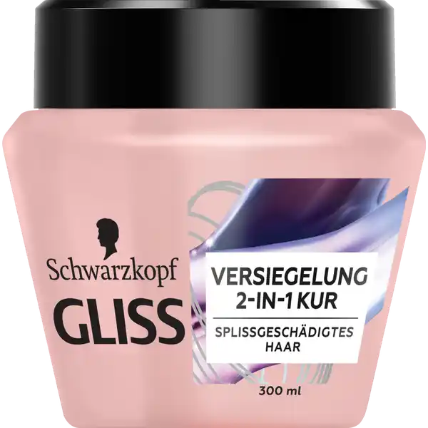 Schwarzkopf Gliss Versiegelung 2-in-1 Kur: Цвет: Produktbeschreibung und details Keine Lust mehr auf Spliss und hufiges Spitzen schneiden Versiegle Spliss langanhaltend Die GLISS KUR AntiSpliss Wunder in Tiegelkur bietet die Reparatur geschdigter Haarfasern und eine langanhaltende Splissversiegelung fr splissgeschdigtes Haar PREShampoo fr ein leichtes PflegeErlebnis POSTShampoo fr ein intensives PflegeErgebnis IonKomplex  Traubenkernl  repariert geschdigte Haarfasern versiegelt spliss langanhaltend intensive Pflege fr geschmeidiges glnzendes Haar Kontaktdaten Schwarzkopf ampamp Henkel Dsseldorf wwwglisskurde     Anwendung und Gebrauch Vor oder nach der Haarwsche sanft im feuchten Haar verteilen und Minuten einwirken lassen Sorgfltig aussplen  mal wchentlich anwenden Inhaltsstoffe Aqua Water EauCetearyl AlcoholGlycerinBehenoyl PGTrimonium ChlorideBehentrimonium ChlorideDistearoylethyl Hydroxyethylmonium MethosulfateStearamidopropyl DimethylamineGlyceryl StearateHydroxypropyl Guar Hydroxypropyltrimonium ChlorideVitis Vinifera Grape Seed OilHydrolyzed KeratinCitric AcidIsopropyl MyristateHexylene GlycolIsopropyl AlcoholPotassium SorbatePhenoxyethanolPPG Benzyl Ether MyristateSodium MethylparabenParfum FragranceLinaloolBenzyl SalicylateAmyl CinnamalLimoneneAlphaIsomethyl IononeBenzyl Alcohol
https://www.rossmann.de/de/pflege-und-duft-schwarzkopf-gliss-versiegelung-2-in-1-kur/p/4015100404364