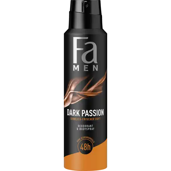 Fa Men Deodorant & Bodyspray Dark Passion: Цвет: Produktbeschreibung und details Dark Passion Tauche ein in die Welt von FA Schicke deine Sinne jeden Tag auf eine abenteuerliche Reise und geniee den sinnlichfrischen Duft Zuverlssiger Schutz Erlebe bis zu h DeoSchutz ohne Aluminiumsalze Kmpft effektiv gegen geruchsauslsende Bakterien und sorgt fr langanhaltenden Schutz Dermatologisch getestete hautfreundliche Formel ohne DeoRckstnde auf der Kleidung Kontaktdaten Schwarzkopf ampamp Henkel a division of Henkel AG ampamp Co KGaA D Dsseldorf wwwdefacom     Anwendung und Gebrauch Aus nicht weniger als  cm Entfernung in die Achsel sprhen Inhaltsstoffe ButaneAlcohol denatPropaneIsobutaneParfum FragrancePropylene GlycolTriethyl CitrateHexanediolCaprylyl GlycolPhenoxyethanolCocamidopropyl PGDimonium Chloride PhosphateLimoneneLinaloolCoumarinAlphaIsomethyl IononeCitral Warnhinweise und wichtige Hinweise Warnhinweise GEFAHR Extrem entzndbares Aerosol Behlter steht unter Druck Kann bei Erwrmung bersten Vor Hitze heien Oberflchen Funken offenen Flammen und anderen Zndquellen fernhalten Nicht rauchen Nicht gegen offene Flammen oder andere Zndquellen sprhen Nicht durchstechen oder verbrennen auch nicht nach Gebrauch Vor Sonnenbestrahlung schtzen Nicht Temperaturen ber C aussetzen Darf nicht in die Hnde von Kindern gelangen In gut belfteten Bereichen verwenden Nur kurz sprhen Nicht in die Augen sprhen Nur vllig entleerte Dose in die Wertstoffsammlung geben
https://www.rossmann.de/de/pflege-und-duft-fa-men-deodorant-und-bodyspray-dark-passion/p/4015100428988