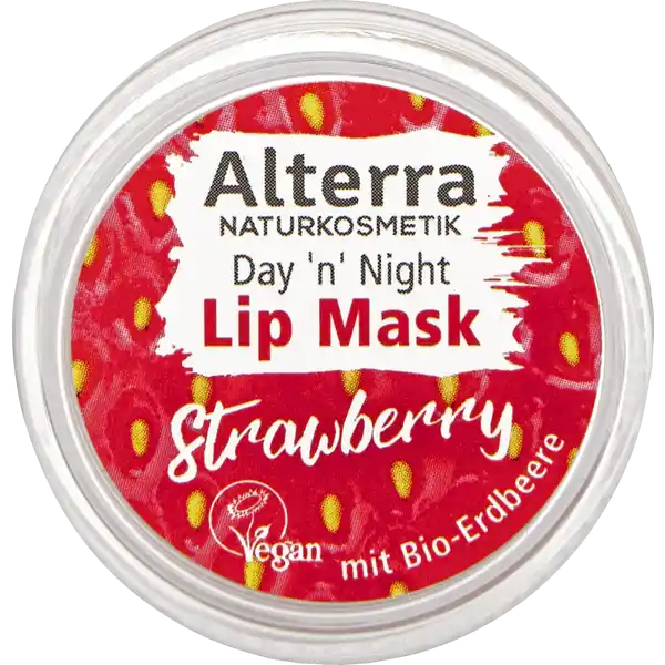 Alterra NATURKOSMETIK Day 'n' Night Lip Mask 01 Strawberry: Цвет: Produktbeschreibung und details Die Alterra Dayn Night Lip Mask mit BioErdbeere bietet eine reichhaltige Pflege fr beanspruchte LippenDiese Rezeptur ist zu  ohne Mikroplastik laut zertifizierter NaturkosmetikDas AlterraProdukt entspricht den strengen NatrueKriterienHautvertrglichkeit dermatologisch besttigt Kontaktdaten Dirk Rossmann GmbH Isernhgener Str   Burgwedel Testurteile Qualittssiegel ampamp Verbandszeichen Anwendung und Gebrauch  bis  mal pro Woche oder gelegentlich bei Bedarf auftragen Gebrauch Aufbewahrung und Verwendung Aufbewahrungs und Verwendungsbedingungen Trocken lagern Inhaltsstoffe Ingredients Ricinus Communis Seed Oil Helianthus Annuus Hybrid Oil Hydrolyzed Sunflower Seed Wax Butyrospermum Parkii Butter Copernicia Cerifera Cera Euphorbia Cerifera Cera Isoamyl Laurate Argania Spinosa Kernel Oil CaprylicCapric Triglyceride Fragaria Ananassa Fruit Extract Alaria Esculenta Extract Oxycoccus Palustris Seed Oil Stevia Rebaudiana Extract Tocopherol Helianthus Annuus Seed Oil Rosmarinus Officinalis Leaf Extract Parfum CI  CI  aus kontrolliert biologischem Anbau aus natrlichen therischen len
https://www.rossmann.de/de/make-up-alterra-naturkosmetik-day-n-night-lip-mask-01-strawberry/p/4305615765310