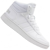 adidas Hoops 2.0 Mid Women Sneakers B42099: Цвет: https://www.sportspar.com/adidas-hoops-2.0-mid-women-sneakers-b42099
Brand: adidas Upper: synthetic, textile Faux leather look Inner material: textile Sole: rubber Closure: lacing Brand logo on the tongue, heel and sole classic adidas stripes subtly on the sides EVA sole - flexible, lightweight sole with high cushioning properties padded entry and tongue stabilized heel area Perforated toe area and mesh inserts on the shoe collar ensure better air circulation grippy outsole High-Top-Sneakers reach past the ankles removable insole pleasant wearing comfort NEW, with box &amp; original packaging