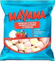 «Mayama», мармелад жевательный со вкусами клубники и черники со сливками, 70г: 