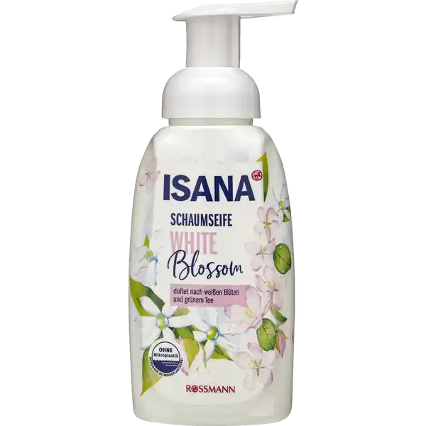 ISANA Schaumseife White Blossom: Цвет: Produktbeschreibung und details Mit der ISANA Schaumseife White Blossom wird Hndewaschen zum cremigen Schaumerlebnis Der enthaltene SoftpflegeKomplex mit Glycerin hilft den Feuchtigkeitshaushalt Ihrer Haut zu bewahren whrend der sanfte Duft nach weien Blten und grnem Tee die Sinne verwhnt Fr bis zu  mal Hnde waschen duftet nach weien Blten und grnem Tee Hautvertrglichkeit dermatologisch besttigt pHhautneutral vegan Kontaktdaten Dirk Rossmann GmbH Isernhgener Strae   Burgwedel wwwrossmannde   UrsprungslandHerkunftsort Hergestellt in Deutschland Testurteile Qualittssiegel ampamp Verbandszeichen Inhaltsstoffe Aqua Glycerin Cocamidopropyl Betaine Decyl Glucoside Hydroxypropyl Guar Hydroxypropyltrimonium Chloride Sodium Chloride Sodium Lactate Lactic Acid Parfum Tetrasodium Glutamate Diacetate Sodium Benzoate Potassium Sorbate
https://www.rossmann.de/de/pflege-und-duft-isana-schaumseife-white-blossom/p/4305615691787