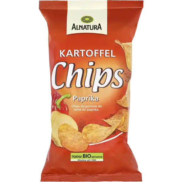 Alnatura Bio Kartoffelchips Paprika: Цвет: Produktbeschreibung und details Erfunden wurden Kartoffelchips in den USA inzwischen gehren sie auch hierzulande zu den Knabberklassikern Fr diese BioChips werden dnne Kartoffelscheiben knusprig in Sonnenblumenl ausgebacken und mit Paprika Meersalz und weiteren Gewrzen pikant abgeschmeckt So haben die veganen Alnatura Kartoffelchips Paprika ihren Auftritt auf der Party oder beim gemtlichen Filmabend  ohne Aromastoffe und ohne Hefeextrakt knusprig in Sonnenblumenl ausgebackene Kartoffelscheiben mit Paprikapulver Meersalz und weiteren Gewrzen pikant abgeschmeckt ohne Aromastoffe ohne Hefeextrakt vegan Lebensmittelunternehmer Name Alnatura GmbH Adresse MahatmaGandhiStr  D Darmstadt wwwalnaturade Bio Zertifikat NLBIO UrsprungslandHerkunftsort EUNichtEULandwirtschaft Testurteile Qualittssiegel ampamp Verbandszeichen Rechtlich vorgeschriebene Produktbezeichnung Bio Kartoffelchips Paprika Zutaten Kartoffeln   Sonnenblumenl  Wrzmischung  Paprikapulver  Meersalz Zwiebelpulver Maismehl Glukosesirup getrocknet Knoblauchpulver aus biologischer Landwirtschaft Nhrwerte Durchschnittliche Nhrwertangaben pro  g Energie  kj   kcal Fett  g davon  gesttigte Fettsuren  g Kohlenhydrate  g davon  Zucker  g Eiwei  g Salz  g Gebrauch Aufbewahrung und Verwendung Aufbewahrungs und Verwendungsbedingungen Bitte vor Wrme schtzen
https://www.rossmann.de/de/lebensmittel-alnatura-bio-kartoffelchips-paprika/p/4104420056923