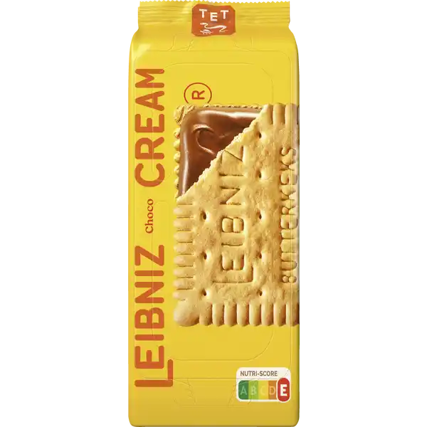 Bahlsen Leibniz Cream Choco: Цвет: Produktbeschreibung und details Lebensmittelunternehmer Name BAHLSEN Adresse  HANNOVER wwwleibnizde UrsprungslandHerkunftsort Hergestellt in der EU Rechtlich vorgeschriebene Produktbezeichnung Butterkeks mit Schokoladencremefllung   Schokolade   Zutaten WEIZENMEHL  Zucker pflanzliche Fette Palm BUTTER  fettarmes Kakaopulver  Strke  WEIZEN  Invertzuckersirup MOLKENERZEUGNIS  Kakaomasse Backtriebmittel Diphosphate Natriumcarbonate Kakaobutter VOLLMILCHPULVER  Salz Emulgator Lecithine Suerungsmittel Citronensure Aromen  MILCH  HHNERVOLLEIPULVER  Auf der Anlage werden auch verarbeitet SOJA  MANDELN  HASELNSSE  Nhrwerte Durchschnittliche Nhrwertangaben pro  g pro  Portion GDA  g Energie  kj   kcal  kj   kcal   Fett  g  g   davon  gesttigte Fettsuren  g  g   Kohlenhydrate  g  g   davon  Zucker  g  g   Eiwei  g  g   Salz  g  g   Anwendung und Gebrauch Zum ffnen der Packung eine der beiden Laschen bis zur Mitte der Packung ziehen Durch den Wiederverschluss der Laschen bleiben die Kekse lange knackfrisch Gebrauch Aufbewahrung und Verwendung Aufbewahrungs und Verwendungsbedingungen Khl und trocken lagern
https://www.rossmann.de/de/lebensmittel-bahlsen-leibniz-cream-choco/p/4017100365416