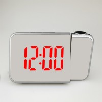 Часы - будильник электронные настольные с проекцией на потолок, календарем, 2ААА, USB: 