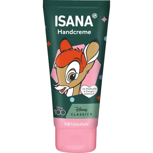 ISANA Disney Handcreme: Цвет: https://www.rossmann.de/de/pflege-und-duft-isana-disney-handcreme/p/4305615989488
Produktbeschreibung und details Regenerierende Pflege Bambi erlebt mit seinen Freunden die Schnheit und den Zauber des Waldes mit all seinen Herausforderungen Starte auch du frisch und voller Energie in die Abenteuer die das Leben fr dich bereit hlt WIRKUNG  Die ISANA HANDCREME verwhnt deine Hnde und Ngel mit einer Intensivformel die reich an natrlichen Pflegelipiden aus Kakao und Sheabutter ist Die Haut wird so vor dem Austrocknen bewahrt und sofort geschmeidig weich gepflegt Der Duft nach Orangenblten aktiviert die Sinne und schenkt ein wohltuendes Pflegeerlebnis ERGEBNIS  Fr intensiv gepflegte schne Hnde mit Sheabutter ampamp Orangenbltenduft Hautvertrglichkeit dermatlogisch besttigt Rezeptur ohne Mikroplastik vegan Kontaktdaten Dirk Rossmann GmbH Isernhgener Str   Burgwedel wwwrossmannde UrsprungslandHerkunftsort Deutschland Testurteile Qualittssiegel ampamp Verbandszeichen Anwendung und Gebrauch Bei Bedarf mehrmals tglich anwenden Inhaltsstoffe Aqua Helianthus Annuus Seed Oil Alcohol Cetearyl Alcohol Glyceryl Stearate Citrate Hydrogenated Vegetable Glycerides Butyrospermum Parkii Butter Glycerin Theobroma Cacao Seed Butter Xanthan Gum Sodium Benzoate Parfum Levulinic Acid Potassium Sorbate Sodium Levulinate Tocopherol Citric Acid