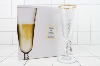 Набор из 6-ти бокалов для шампанского 190мл "Барокко" с отводкой имитация золота в уп.: 
