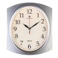 Часы настенные, интерьерные "Классика" 28 х 31.5 см, бесшумные, корпус серебро: 