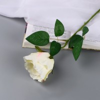 Цветы искусственные "Роза чайная экстра" d-7 см 44 см, белый: 