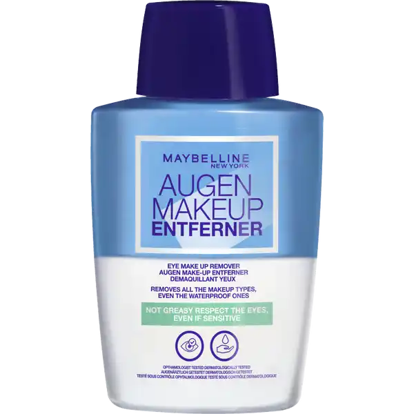 Maybelline New York Augen-Make-up Entferner Spezial Waterproof: Цвет: Produktbeschreibung und details entfernt schnell ampamp sanft wasserfestes AugenMakeup augenrztlich getestet fr empfindliche Augen und Kontaktlinsentrger geeignet entfernt auch langanhaltenden und kussechten Lippenstift Parfumfrei Kontaktdaten Maybelline New York TSA   ST OUEN CEDEX FR UrsprungslandHerkunftsort Deutschland Anwendung und Gebrauch Vor Gebrauch krftig schtteln Auch das perfekteste GlamourMakeup sollte abends entfernt werden Das bernimmt der Maybelline AugenMakeUp Entferner Spezial Waterproof grndlich und schonend Zuerst die Flasche krftig schtteln damit sich die beiden Phasen verbinden knnen Dann etwas von dem Fluid auf ein Abschminkpad geben und damit sanft ber die geschlossenen Augen streichen Dabei immer von oben nach unten bzw von innen nach auen wischen bis das AugenMakeup komplett entfernt ist Grndlich gereinigt und erfrischt kann sich die Augenpartie ber Nacht optimal erholen Inhaltsstoffe AQUAWATER CYCLOPENTASILOXANE ISOHEXADECANE CI  GREEN  DECYL GLUCOSIDE DIPOTASSIUM PHOSPHATE DISODIUM EDTA HEXYLENE GLYCOL POLYAMINOPROPYL BIGUANIDE POTASSIUM PHOSPHATE SODIUM CHLORIDE
https://www.rossmann.de/de/make-up-maybelline-new-york-augen-make-up-entferner-spezial-waterproof/p/4084200550202