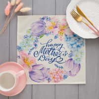 Салфетка декоративная "Mothers day" 30*30см,100% п/э: 