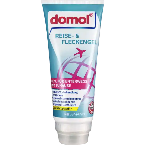 domol Reise- & Fleckengel: Цвет: https://www.rossmann.de/de/haushalt-domol-reise--und-fleckengel/p/4305615495323
Produktbeschreibung und details Freuen Sie sich auf eine optimale Fleckentfernung  mit dem domol Reise ampamp Fleckengel entfernt selbst hartnckige Flecken wie z B Kaffee Tee Fett l Tomatensoe Makeup u g vm NEUTRAL TECHNOLOGIE entfernt aktiv unangenehme Gerche gezielte Vorbehandlung von Flecken tiefenwirksame Reinigung optimal dosierbar mit integrierter Softbrste ideal fr unterwegs und zuhause Rezeptur ohne Mikroplastik nach ECHA Definition Kontaktdaten Dirk Rossmann GmbH Isernhgener Strae   Burgwedel wwwdomolrossmannde   UrsprungslandHerkunftsort Deutschland Anwendung und Gebrauch Handwsche Ca  ml Gel in warmem Wasser max  l auflsen und die zu behandelnde Wsche durchwaschen Anschlieend mit klarem Wasser grndlich aussplen Wschevorbehandlung Das Fleckengel auf den Fleck auftragen und mit der SoftBrste behandeln  Minuten einwirken lassen und anschlieend wie gewohnt waschen Gebrauch Aufbewahrung und Verwendung Aufbewahrungs und Verwendungsbedingungen Pflegehinweise der Textilien beachten Farbige Textilien zunchst an verdeckter Stelle auf Farbechtheit und Bestndigkeit prfen Fr alle waschbaren und farbechten Textilien geeignet Inhaltsstoffe  anionische Tenside amplt amphotere Tenside amplt nichtionische Tenside SODIUM PYRITHIONE BENZISOTHIAZOLINONE Duftstoffe Bitrex Warnhinweise und wichtige Hinweise Warnhinweise GEFAHR Verursacht schwere Augenschden Schdlich fr Wasserorganismen mit langfristiger Wirkung Ist rztlicher Rat erforderlich Verpackung oder Kennzeichnungsetikett bereithalten Darf nicht in die Hnde von Kindern gelangen Augenschutz Gesichtsschutz tragen BEI KONTAKT MIT DEN AUGEN Einige Minuten lang behutsam mit Wasser splen Eventuell vorhandene Kontaktlinsen nach Mglichkeit entfernen Weiter splen Sofort GIFTINFORMATIONSZENTRUM Arzt anrufen Inhalt Behlter einer Sammelstelle fr gefhrliche Abflle oder Sonderabflle zufhren Enthlt BenzisothiazolHon Kann allergische Reaktionen hervorrufen Detergenzienblatt Detergenzienblatt Laden Sie das Dokument zum Produkt als PDF herunter