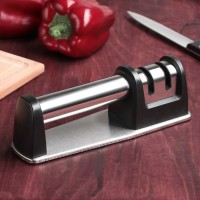 Заточка для ножей Magistro «Металлик», с 2 отделениями для стальных и керамических ножей: 