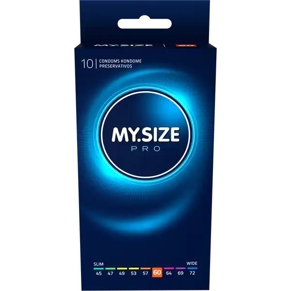 MY.SIZE PRO Kondome 60 mm: Цвет: Produktbeschreibung und details MYSIZE PRO  dnne Kondome fr mehr Sicherheit durch richtigen Sitz bei gleichzeitig intensivem Gefhl Mehr Sicherheit durch individuell abgestimmte Paform Besonders allergenarm und geruchsneural durch die Verwendung von hochgradig reinem VYTEXLatex Die minimale Wandstrke von  bis  mm ist besonders dnn und damit besonders gefhlsecht Nachhaltig und vegan Weit oberhalb der Norm liegende Qaulitt Alle Kondome entsprechen der EURichtlinie fr Medizinprodukte  EWG MYSIZE PRO Kondome  mm glatt zylindrisch transparent mit Resrvoir mit Gleitmittel Kontaktdaten RampampS consumer goods GmbH Wasserburger Landstrae   Mnchen wwwmysizecondomscom Anwendung und Gebrauch Bereits bei Entnahme aus der Verpackung ist unbedingt darauf zu achten das Kondom vorsichtig zu behandeln um Beschdigungen durch Fingerngel Schmuck usw zu vermeiden Das Kondom muss vor dem ersten Kontakt zwischen Penis und Krper des Partnersder Partnerin ber den erigierten Penis gestreift werden um bei der Verhinderung von sexuell bertragbaren Infektionen und von Schwangerschaft untersttzend wirken zu knnen Halten Sie das Reservoir an der Spitze des Kondoms so mit Daumen und Zeigefinger dass dort kein Luftpolster entsteht Rollen Sie das Kondom ber den Penis ab Falls Sie spren dass das Kondom abrutscht oder bermig auf dem Penis spannt unterbrechen Sie den Liebesakt und berprfen Sie den Sitz da dies zu einem Riss fhren kann Eventuell mssen Sie eine andere Kondomgre whlen Bald nach der Ejakulation muss der Penis zurckgezogen werden wobei das Kondom am Penisansatz festzuhalten ist Bei Verwendung eines zustzlichen Gleitmittels ist es erforderlich nur solche zu verwenden die fr den Gebrauch mit Kondomen als geeignet ausgewiesen sind Die Anwendung fetthaltiger Gleitmittel wie Vaseline Babyl Krperlotionen Massagele Butter Margarine usw ist zu vermeiden da diese die Unversehrtheit des Kondoms beeintrchtigen Bei gleichzeitiger Anwendung von Medikamenten die in Kontakt mit dem Kondom kommen knnen ist es erforderlich einen Arzt oder Apotheker zu deren Vertrglichkeit zu konsultieren Sollte ein Kondom whrend des Gebrauchs undicht werden oder bersten suchen Sie mglichst schnell medizinische Hilfe mindestens innerhalb von  Stunden Wenn die Einzelpackung offensichtlich beschdigt ist das Kondom verwerfen und ein neues Kondom aus einer unbeschdigten Packung verwenden Entsorgen Sie das gebrauchte Kondom im Abfalleimer und nicht in der Toilette Verwenden Sie das Kondom nur einmal da bei Wiederverwendung ein erhhtes Risiko fr ein Versagen oder fr eine Infektion gegeben ist Gebrauch Aufbewahrung und Verwendung Aufbewahrungs und Verwendungsbedingungen Khl und trocken lagern Vor direkter Sonneneinstrahlung und Hitze schtzen Inhaltsstoffe Naturkautschuklatex Silikongleitgel Warnhinweise und wichtige Hinweise Warnhinweise Jedes Kondom nur einmal verwenden Keine Verhtungsmethode kann igen Schutz vor ungewollter Schwangerschaft oder Infektionskrankheiten garantieren Gebrauchsanweisung beachten Kondome bieten nur bei vaginalem Geschlechtsverkehr ihren bestmglichen Schutz Diese Kondome bestehen aus Naturkautschuklatex der bei Latexallergikern eventuell allergische Reaktionen einschlielich eines anaphylaktischen Schocks hervorrufen kann Kein Verhtungsmittel kann einen  Schutz garantieren
https://www.rossmann.de/de/gesundheit-mysize-pro-kondome-60-mm/p/4025838410605