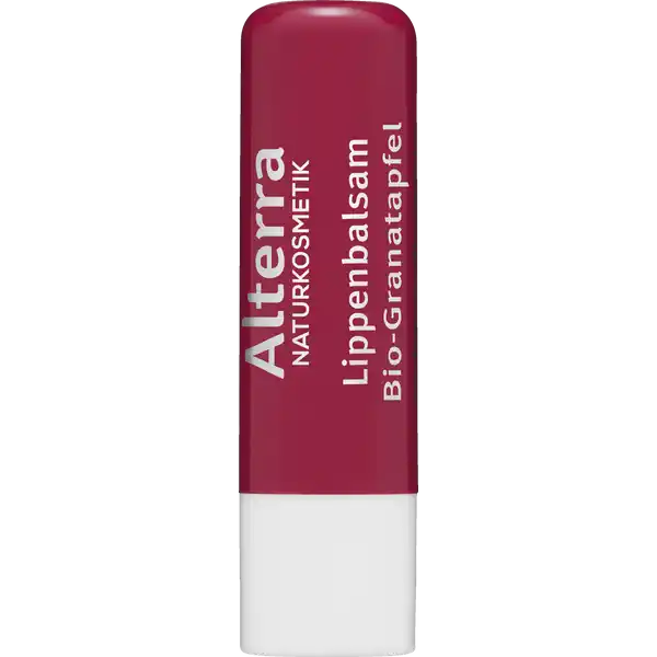 Alterra NATURKOSMETIK Lippenbalsam Bio-Granatapfel: Цвет: Produktbeschreibung und details Der Alterra Lippenbalsam mit pflegender BioSheabutter und BioGranatapfelkernl verleiht den Lippen einen zart rtlichen Schimmer und duftet dabei nach fruchtigem GranatapfelDiese Rezeptur ist zu  ohne Mikroplastik laut zertifizierter NaturkosmetikDiese Rezeptur ist zu  ohne Mikroplastik laut zertifizierter NaturkosmetikDas AlterraProdukt entspricht den strengen NatrueKriterienHautvertrglichkeit dermatologisch besttigt Kontaktdaten Dirk Rossmann GmbH Isernhgener Strae   Burgwedel wwwrossmannde Testurteile Qualittssiegel ampamp Verbandszeichen Inhaltsstoffe Ricinus Communis Seed Oil Rhus Verniciflua Peel Cera Copernicia CeriferaCera Euphorbia Cerifera Cera Polyglyceryl Polyricinoleate CI  PunicaGranatum Seed Oil Butyrospermum Parkii Butter Mica CI  CI Tocopherol Helianthus Annuus Seed Oil Parfum Limonene Geraniol  ingredients from certified organic agriculture  from natual essential oils
https://www.rossmann.de/de/make-up-alterra-naturkosmetik-lippenbalsam-bio-granatapfel/p/4305615569666