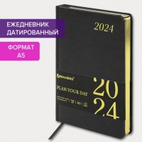 Ежедневник датированный 2024 А5 138x213 мм BRAUBERG "Iguana", под кожу, черный, 114848: Цвет: Считается, что вещи, сделанные из кожи рептилии, никогда не выйдут из моды. Данная коллекция датированных ежедневников "Iguana" - очередное подтверждение этого правила. Модная фактура и насыщенные цвета придают изделиям особый шик и легкую загадочность.
Внутренний блок включает 168 листов тонированной бумаги плотностью 70 г/м2. Каждая страничка имеет перфорированный угол. Благодаря стандартному формату А5 (138х213 мм) ежедневник удобно использовать как в офисе, так и на выездных деловых встречах. Твердая обложка стилизована под кожу рептилии классического черного цвета. Подходит для горячего тиснения. Срез ежедневника фольгирован золотой фольгой, что придает ему особый шарм. Дополнением является закладка-ляссе, с помощью которой при необходимости можно быстро открыть ежедневник на нужной странице. Помимо прочего, ежедневник снабжен обширным справочным материалом.Датированный ежедневник BRAUBERG "Iguana" идеально подойдет для офисных работников и людей, занимающихся бизнесом, ценящих свое драгоценное время.