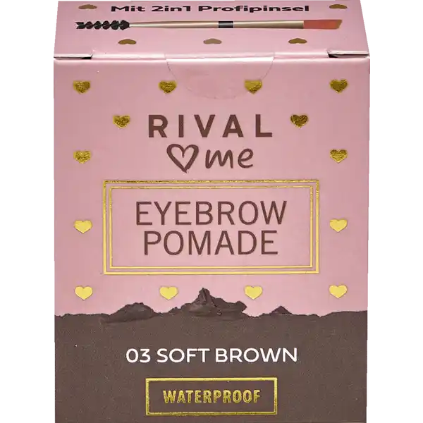 RIVAL loves me Eyebrow Pomade 03 soft brown: Цвет: https://www.rossmann.de/de/make-up-rival-loves-me-eyebrow-pomade-03-soft-brown/p/4305615703701
Produktbeschreibung und details Wasserfeste AugenbrauenPomade fr perfekt geformte und betonte Brauen Inklusive in Profipinsel Kontaktdaten Dirk Rossmann GmbH Isernhgener Strae   Burgwedel Testurteile Qualittssiegel ampamp Verbandszeichen Inhaltsstoffe Trimethylsiloxysilicate Isododecane Cyclopentasiloxane Mica Diphenylsiloxy Phenyl Trimethicone Polyethylene Paraffin Ceresin Dimethicone PEG Dimethicone Sorbitan Sesquioleate Polymethylsilsesquioxane HDITrimethylol Hexyllactone Crosspolymer Disteardimonium Hectorite Propylene Carbonate Phenoxyethanol Caprylyl Glycol Triethoxycaprylylsilane CI  CI  CI  CI