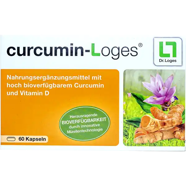 Dr. Loges curcumin-Loges Kapseln: Цвет: https://www.rossmann.de/de/gesundheit-dr-loges-curcumin-loges-kapseln/p/2050000000225
Produktbeschreibung und details curcuminLoges wird mit einer einzigartigen MizellenTechnologie hergestellt Diese kommen auch in unseren natrlichen Verdauungsprozessen vor und werden um die fettlslichen CurcuminMolekle gelagert so dass diese vom Krper besser aufgenommen werden knnen Diese wasserlsliche Verpackung nach dem Vorbild der Natur fhrt zu einer fach verbesserten Bioverfgbarkeit im Vergleich zu herkmmlichen Prparaten Daher gengen bereits  Kapseln curcuminLoges tglich fr eine optimale Versorgung herausragend fache Bioverfgbarkeit im Vergleich zu einem herkmmlichen KurkumaExtrakt sinnvoll kombiniert mit der empfohlenen Tagesdosis an Vitamin D nur mal  Kapsel am Tag  Schiborr C et al Molecular Nutrition ampamp Food Research       Lebensmittelunternehmer Name Dr Loges  Co GmbH Adresse D Winsen Luhe wwwlogesde UrsprungslandHerkunftsort Deutschland Rechtlich vorgeschriebene Produktbezeichnung Nahrungsergnzungsmittel mit hoch bioverfgbarem Curcumin und Vitamin D Zutaten Emulgator Polysorbat  Gelatine Rind Feuchthaltemittel Glycerin KurkumaExtrakt Cholecalciferol Vitamin D Nhrwerte Nhrwertbeschreibung Inhaltsstoffe pro Kapse l KurkumaExtrakt  mg davon Curcuminoide  mg davon Curcumin  mg Vitamin D  g  IE Inhaltsstoffe pro Tagesdosis  Kapseln KurkumaExtrakt  mg davon Curcuminoide  mg davon Curcumin  mg Vitamin D  g  IE Keine Empfehlung vorhanden Entspricht   NRV Nutrient Reference Values Referenzmenge nach EULebensmittelinformationsverordnung Anwendung und Gebrauch Morgens und abends je  Kapsel mit ausreichend Flssigkeit schlucken Gebrauch Aufbewahrung und Verwendung Aufbewahrungs und Verwendungsbedingungen Khl  C und lichtgeschtzt lagern Auerhalb der Reichweite von Kindern aufbewahren Warnhinweise und wichtige Hinweise Warnhinweise Nahrungsergnzungsmittel sind kein Ersatz fr eine ausgewogene und abwechslungsreiche Ernhrung und eine gesunde LebensweiseDie angegebene empfohlene tgliche Verzehrmenge darf nicht berschritten werden KurkumaPrparate sollten bei Verschluss der Gallenwege z B durch Gallensteine nicht verwendet werden Fr Schwangere und Stillende kann curcuminLoges wegen zu geringer Erfahrungen nicht empfohlen werden Bei Curcumin handelt es sich um einen natrlichen Stoff der Farbschwankungen unterliegen kann Die Kapselfarbe kann daher leicht variieren