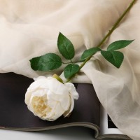 Цветы искусственные "Роза Эстетика" 7х65 см, белый: 
