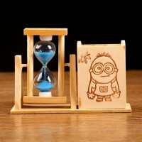 Песочные часы "Любовь  рисовать", сувенирные, с карандашницей, 9.5 х 13.5 см, микс: 