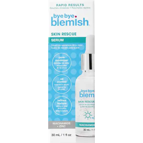 Bye Bye Blemish Skin Rescue Niacinamide Serum: Цвет: Produktbeschreibung und details Das Skin Rescue Serum enthlt hohe Konzentrationen von Niacinamid und Zink die jegliche Unreinheiten verschwinden lassen Das Serum hilft die natrlichen le der Haut auszugleichen und das Erscheinungsbild vergrerter Poren zu verbessern verfeinert die Poren fettregulierend verfeinert das Hautbild Kontaktdaten BB Distribution GmbH Am Schlopark   Wiesbaden DE Anwendung und Gebrauch Tragen Sie das Serum morgens und abends gleichmig auf die gereinigte Haut auf Gebrauch Aufbewahrung und Verwendung Aufbewahrungs und Verwendungsbedingungen Fr Kinder unzugnglich aufbewahren Inhaltsstoffe Water Aqua Eau Niacinamide Pentylene Glycol Xanthan Gum SaccharomycesZinc Ferment PEG Almond Glycerides Decylene Glycol Hexanediol Hydroxyacetophenone Citric Acid Phenoxyethanol Warnhinweise und wichtige Hinweise Warnhinweise ACHTUNG Nicht fr Kinder unter  Jahren geeignet Nur zur uerlichen Anwendung Bei anhaltender Reizung einen Arzt aufsuchen Von Hitze und Flammen fernhalten
https://www.rossmann.de/de/pflege-und-duft-bye-bye-blemish-skin-rescue-niacinamide-serum/p/0640466164054