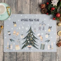 Новогодняя салфетка на стол Hygge New Year ПВХ, 40х29 см: 