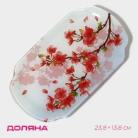 Блюдо стеклянное сервировочное Доляна «Сакура», 23,8?13,8 см: 