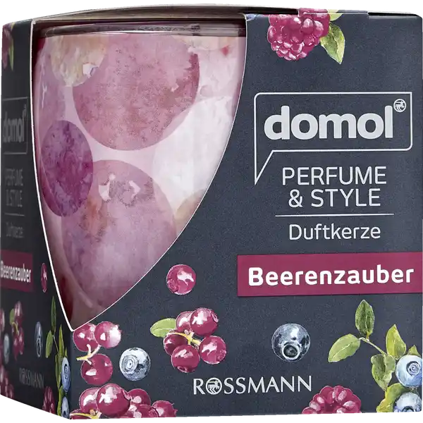 domol Perfume & Style Duftkerze Beerenzauber: Цвет: Produktbeschreibung und details Freuen Sie sich auf magische Momente im Kerzenschein Das Geheimnis der Dfte liegt in den Emotionen die sie in uns wecken Die domol Perfume ampamp Style Duftkerze Beerenzauber verwandelt Ihr Zuhause in eine Wohlfhloase Entspannen Sie sich beim Lichterspiel der Kerzenflamme und lassen Sie sich von dem angenehm fruchtigen Beerenduft verzaubern klassische Duftkerze im Glas mit dekorativem Sleevedesign bis zu  Stunden Brenndauer Kontaktdaten Dirk Rossmann GmbH Isernhgener Strae   Burgwedel wwwrossmannde   UrsprungslandHerkunftsort Hergestellt in der EU Inhaltsstoffe Enthlt Ethyl epoxyphenylbutyrate Warnhinweise und wichtige Hinweise Warnhinweise Eine brennende Kerze nie ohne Aufsicht lassen Die Kerze auerhalb der Reichweite von Kindern und Haustieren brennen lassen Immer mindestens  cm zwischen den brennenden Kerzen belassen Die Kerze nicht auf oder in der Nhe von leicht entflammbaren Gegenstnden brennen lassen Kerzen nicht in Zugluft stellen Raum nach Gebrauch lften Direktes Einatmen von Rauch vermeiden Personen die auf Duftstoffe empfindlich reagieren sollten dieses Produkt mit Vorsicht verwenden Raumdfte sind kein Ersatz fr gute Haushaltshygiene Enthlt Ethyl epoxyphenylbutyrate Kann allergische Reaktionen hervorrufen
https://www.rossmann.de/de/haushalt-domol-perfume-und-style-duftkerze-beerenzauber/p/4305615383453