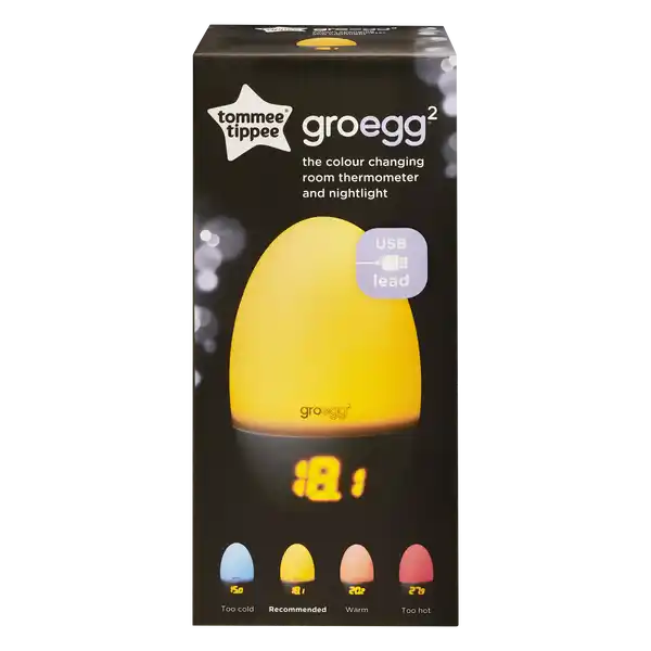 tommee tippee GroEgg2 Raumthermometer und Nachtlicht: Цвет: Produktbeschreibung und details Das GroEgg Raumthermometer und Nachtlicht von Tommee Tippee macht es einfacher zu berprfen ob Ihr kleiner Liebling bei geeigneter Temperatur schlft Zustzlich zum innovativen FarbwechselSystem und der handlichen Temperaturanzeige verfgt das GroEgg ber eine Funktion zum Einstellen der Helligkeit Damit kann es auch als Nachtlicht oder zum Einstellen der fr Ihr Baby geeigneten Helligkeit verwendet werden leicht verstndlicher Farbcode zeigt die Raumtemperatur an digitales Thermometer mit permanent beleuchteter LCDAnzeige weiche Rundung aus Silikon sanftes Nachtlicht in  Helligkeitsstufen Empfehlungen zum korrekten TogWert des zu verwendenden Grobag Kontaktdaten Mayborn Group Limited Mayborn House Balliol Business Park Newcastle upon Tyne NE EW UK Hinweise zur Elektrogerte und Batterieentsorgung Hinweise zur Entsorgung von Elektrogerten und Batterien httpswwwrossmanndedeserviceundhilfeelektrogesetzbatteriegesetz
https://www.rossmann.de/de/baby-und-spielzeug-tommee-tippee-groegg2-raumthermometer-und-nachtlicht/p/5010415913531