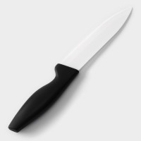 Нож керамический Доляна «Тень», лезвие 13 см, цвет чёрный: 