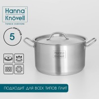 Кастрюля из нержавеющей стали Hanna Kn?vell с крышкой, 5 л, d=22 см, h=13 см, толщина стенки 0,6 мм, индукция: Цвет: Кастрюля Hanna Kn?vell сделана из безопасной высококачественной и долговечной нержавеющей стали марки AISI 201, обладает коррозийной стойкостью, очень легка в уходе.<strong>Особенности посуды:</strong>Стальной корпус AISI 201 (высококачественная нержавеющая сталь).Капсульное дно толщиной 3 мм.Равномерное распределение температуры за счёт теплораспределительного слоя на дне.Увеличенная толщина стенки 0,6 мм.Металлическая крышка с удобной ручкой.Ручки на заклёпках (надежное крепление).Безопасно для здоровья и окружающей среды.Простой уход: можно мыть как вручную, так и в посудомоечной машине.Подходит для всех типов плит, в том числе индукционных.</li>Выбирая фирменную стальную посуду HoReCa, Вы можете быть уверены в лучшем стандарте качества и удобстве использования, она станет украшением на любой кухне.</ul>
: Hanna Kn?vell
: Китай
