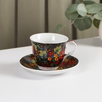 Чайная пара керамическая Доляна «Хохлома», 2 предмета: чашка 210 мл, блюдце d=14,2 см, цвет разноцветный: Цвет: Чайная пара Доляна «Хохлома» изготовлена из прочной керамики. Благодаря яркому дизайну, изделие легко украсит вашу кухню.Чашка и блюдце имеют оригинальную упаковку, поэтому отлично подойдут в качестве подарка.Можно использовать в посудомоечной машине и в СВЧ.
: Доляна
: Китай
