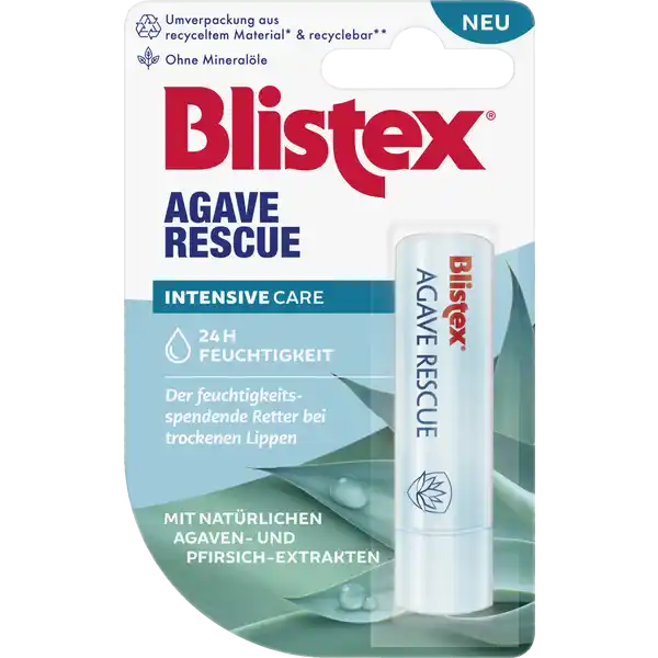 Blistex Agave Rescue Intensive Care: Цвет: Produktbeschreibung und details Blistex Agave Rescue ist der Retter bei trockenen Lippen Die Lippenhaut wird bis zu  Stunden mit Feuchtigkeit versorgt Die reichhaltige Pflegeformel mit natrlichen Extrakten der AgavePflanze sowie natrlichen Extrakten aus Pfirsich und Buschpflaume pflegt die Lippen langanhaltend Blistex Agave Rescue lsst sich geschmeidig auftragen und sorgt fr ein belebtes Lippengefhl mit Extrakten aus Agave Buschpflaume und Pfirsich Hautvertrglichkeit dermatologisch getestet ohne Mineralle Kontaktdaten delta pronatura D Egelsbach wwwblistexde UrsprungslandHerkunftsort USA Anwendung und Gebrauch Bei Bedarf gleichmig und grozgig auftragen Inhaltsstoffe Hydrogenated Coconut Oil Octyldodecanol Copernicia Cerifera Wax Cera Alba Phenyl Trimethicone Aroma CaprylicCapric Triglyceride BisDiglyceryl Polyacyladipate Dimethicone Myristyl Myristate Jojoba Esters Agave Tequilana Agave Leaf Extract C CholesterolLanosterol Esters Prunus Persica Peach Fruit Extract Terminalia Ferdinandiana Kakadu Plum Fruit Extract Copernicia CeriferaCarnauba Wax Tocopheryl Acetate Amyl Cinnamal Arachidy Alcohol Archidy Glucoside Behenyl Alcohol Limonene Linalool Phenoxyethanol Saccharin Warnhinweise und wichtige Hinweise Warnhinweise Nicht geeignet fr Kinder unter  Jahren Bei SchwangerschaftStillzeit rztlichen Rat einholen
https://www.rossmann.de/de/pflege-und-duft-blistex-agave-rescue-intensive-care/p/4008455091716