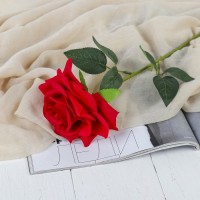 Цветы искусственные "Роза Гран При" 7х46 см, красный: 