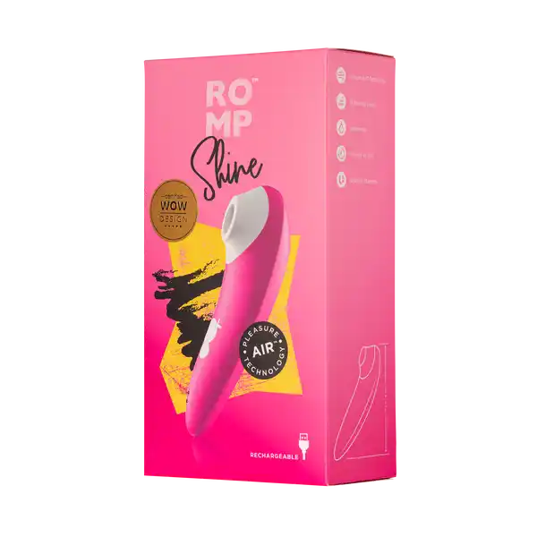 ROMP Shine Klitorisstimulator: Цвет: Produktbeschreibung und details ROMP Shine macht Solo Sex so viel aufregender  und das absolut unkompliziert Nur zwei Knpfe sorgen dafr dass der Fokus komplett auf dem Genuss liegt Und somit auf den intensivsten Hhepunkten die man sich vorstellen kann Der Schlssel zu diesen SuperOrgasmen heit Pleasure Air Technology Die Klitoris wird durch sanfte Luftschwingungen stimuliert und kann somit nicht berreizt werden Lust auf multiple Orgasmen Kein Problem mit ROMP Shine  Intensittstufen  fr jeden Geschmack berhrungslose Stimulation der Klitoris dank Pleasure Air Technology nahezu geruschlos zu  Prozent wasserdicht Material ABS hautvertrgliches Silikon ohne Phtalate hergestellt Gre  mm   mm   mm wasserdicht IPX wiederaufladbarer LithiumIonenAkku per USBAnschluss USBLadekabel ist im Lieferumfang enthalten Laufzeit  Min Bedienungsanleitung DE EN FR Anwendung und Gebrauch ROMP Shine sorgt fr den ganz besonderen Glow Der unkomplizierte Klitoris Stimulator wird auf das weibliche Lustzentrum aufgelegt und verwhnt es mit  Intensittsstufen Dadurch dass er wasserfest ist ist er berall einsatzbar Fr  Minuten reinen Genuss Warnhinweise und wichtige Hinweise Warnhinweise ACDCAdapter nicht inklusive Hinweise zur Elektrogerte und Batterieentsorgung Hinweise zur Entsorgung von Elektrogerten und Batterien httpswwwrossmanndedeserviceundhilfeelektrogesetzbatteriegesetz
https://www.rossmann.de/de/gesundheit-romp-shine-klitorisstimulator/p/4251460600941