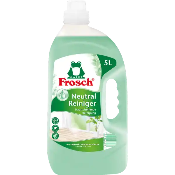 Frosch Neutral Reiniger: Цвет: https://www.rossmann.de/de/haushalt-frosch-neutral-reiniger/p/4001499115578
Produktbeschreibung und details Der Frosch Neutral Reiniger ist ein natrlicher sehr ergiebiger und dadurch umweltfreundlicher Allzweckreiniger fr die schonende Reinigung von Bden Holz Kchen und Badmbeln sowie Kacheln und Sanitreinrichtungen Gleichzeitig berzeugt er durch seine pHNeutralitt und schont empfindliche Hnde selbst bei hufiger Anwendung Der Frosch Neutral Reiniger ist auch fr die kleine Wsche per Hand und zum Hndewaschen geeignet Kontaktdaten ErdalRex GmbH Rheinallee   Mainz wwwerdalde Verbraucherberatung   oder   UrsprungslandHerkunftsort Deutschland Anwendung und Gebrauch Bei normaler Verschmutzung  Esslffel  ml auf  L Wasser Bei hartnckiger Verschmutzung unverdnnt auftragen einwirken lassen und gut absplen Gebrauch Aufbewahrung und Verwendung Aufbewahrungs und Verwendungsbedingungen Auer Reichweite von Kindern aufbewahren Inhaltsstoffe weniger als   anionische Tenside amphotere Tenside Konservierungsmittel Lactic Acid Duftstoffe Weitere Inhaltsstoffe Lebensmittelfarbstoffe Warnhinweise und wichtige Hinweise Warnhinweise Sprhnebel nicht einatmen Nicht mit anderen Produkten mischen