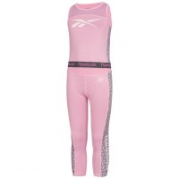 Reebok Active Girl Set Top with Leggings EY5132: Цвет: https://www.sportspar.com/reebok-active-girl-set-top-with-leggings-ey5132
Brand: Reebok Material: 95% Polyester, 5% elastane Brand logo on the left pant leg, centered on the chest and under the hem crew neck breathable mesh inserts sleeveless wide, elastic waistband elastic hem Pattern tape on the sides fit: Performance Fit with two hangers elastic material pleasant wearing comfort NEW, with tags &amp; original packaging