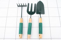 НАБОР садовых инструментов 36 см, деревянные ручки с поролоном BSC-5522 3 предмета /120шт: 